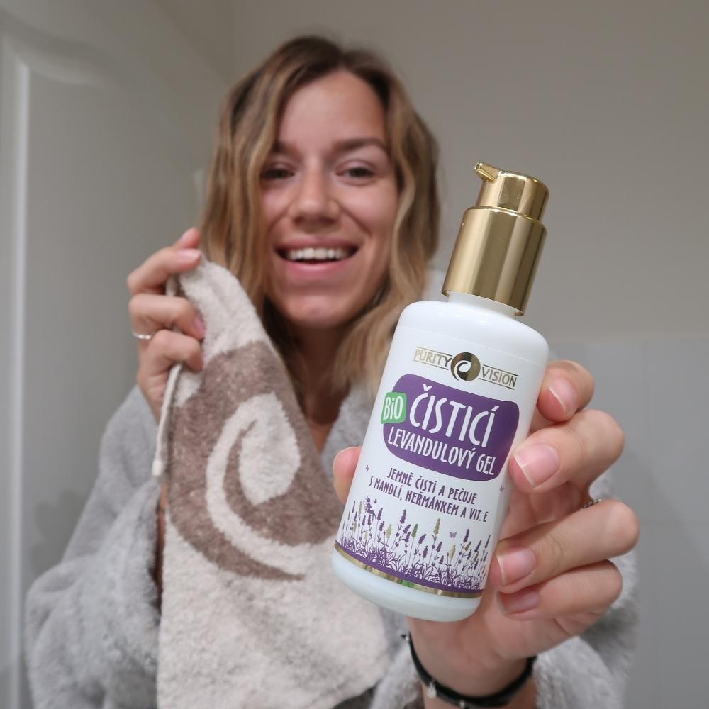 Gel nettoyant à la lavande bio avec amande, camomille et vitamine E 100 ml