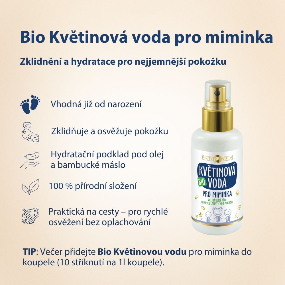 Eau florale bio pour bébés 100 ml