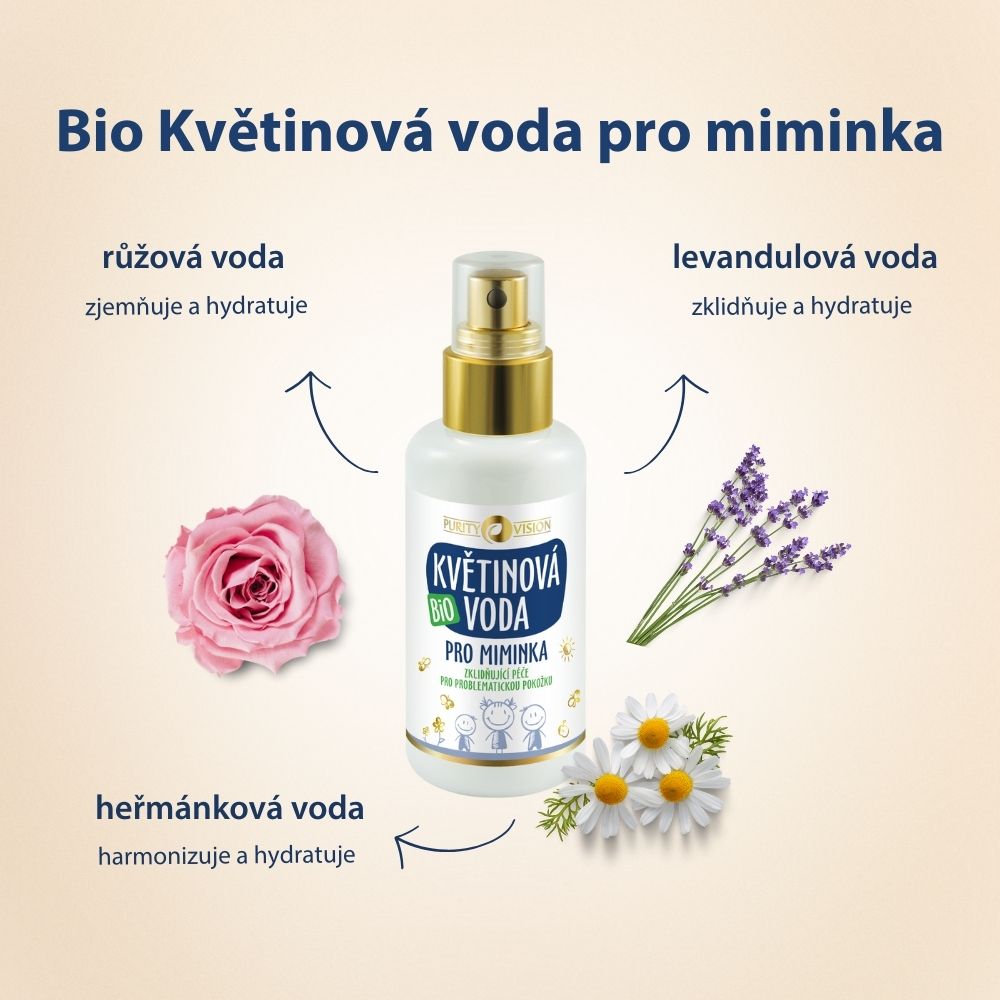 Eau florale bio pour bébés 100 ml