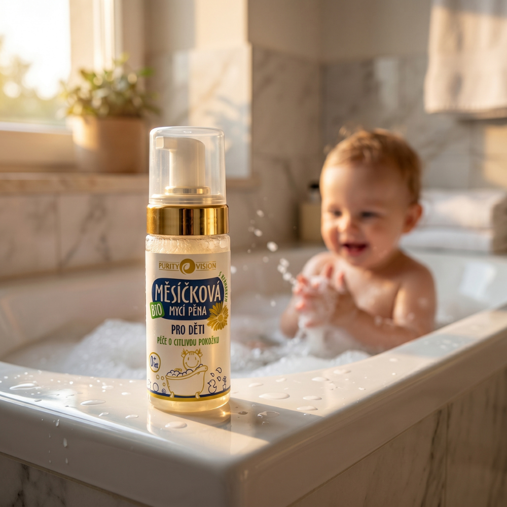 Mousse Nettoyante Bio au Calendula pour Enfants