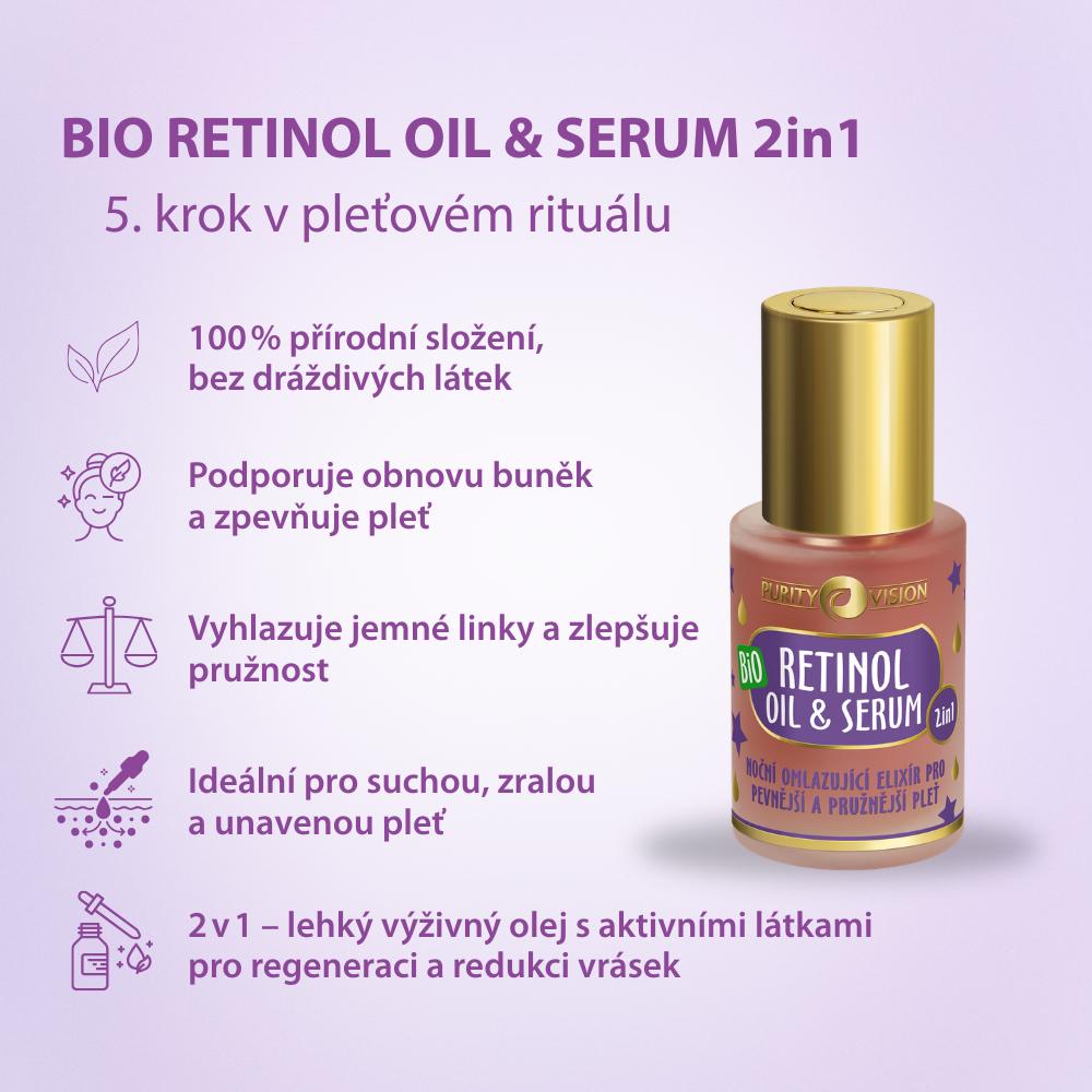 Huile & Sérum Bio Rétinol 2 en 1 30 ml