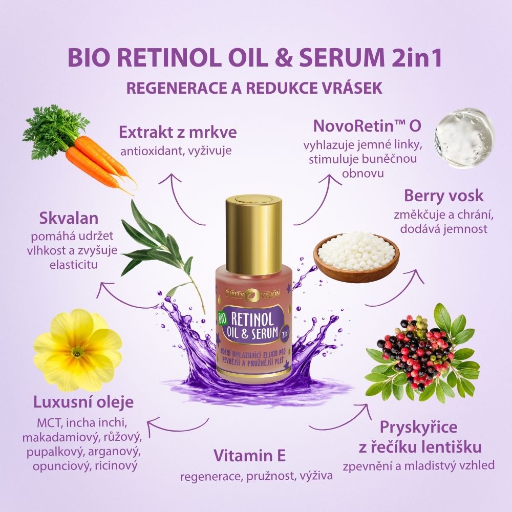 Huile & Sérum Bio Rétinol 2 en 1 30 ml